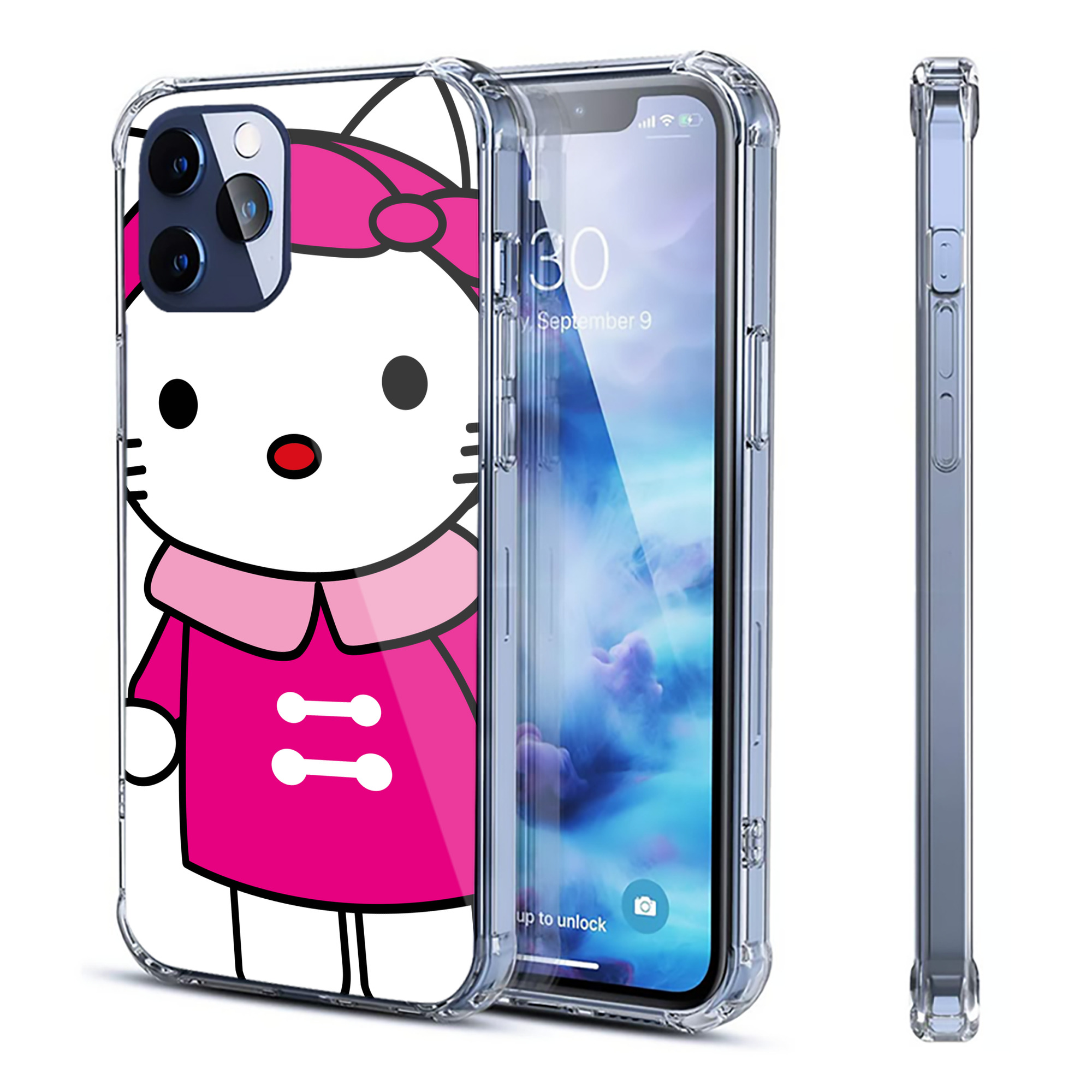 （画像用） Hello Kitty ハローキティ 【iPhone 12シリーズ対応】透明スマホケース（クリアソフトケース）